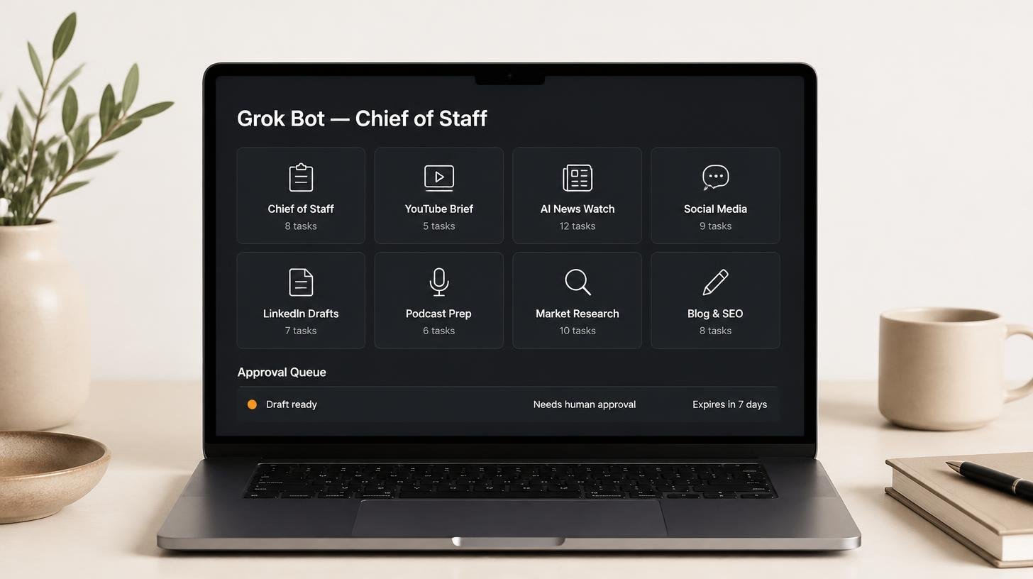 How my Grok Bot chief of staff grew into eight bots